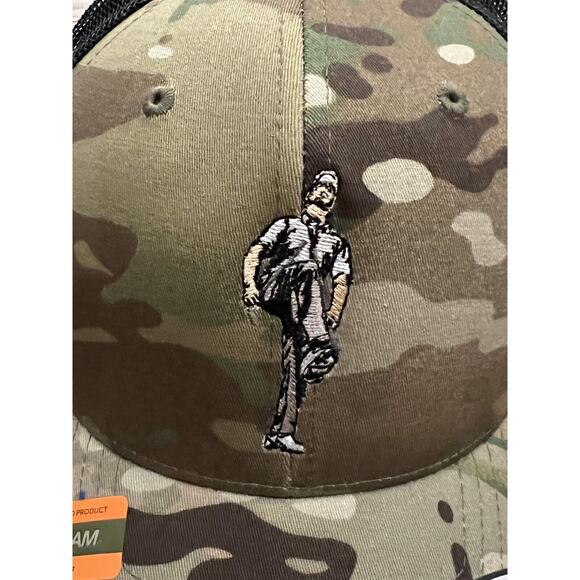 Yupoong MultiCam Mens Camo Camouflage Adjustable Snapback Trucker Hat Cap NWOT - Picture 3 of 10